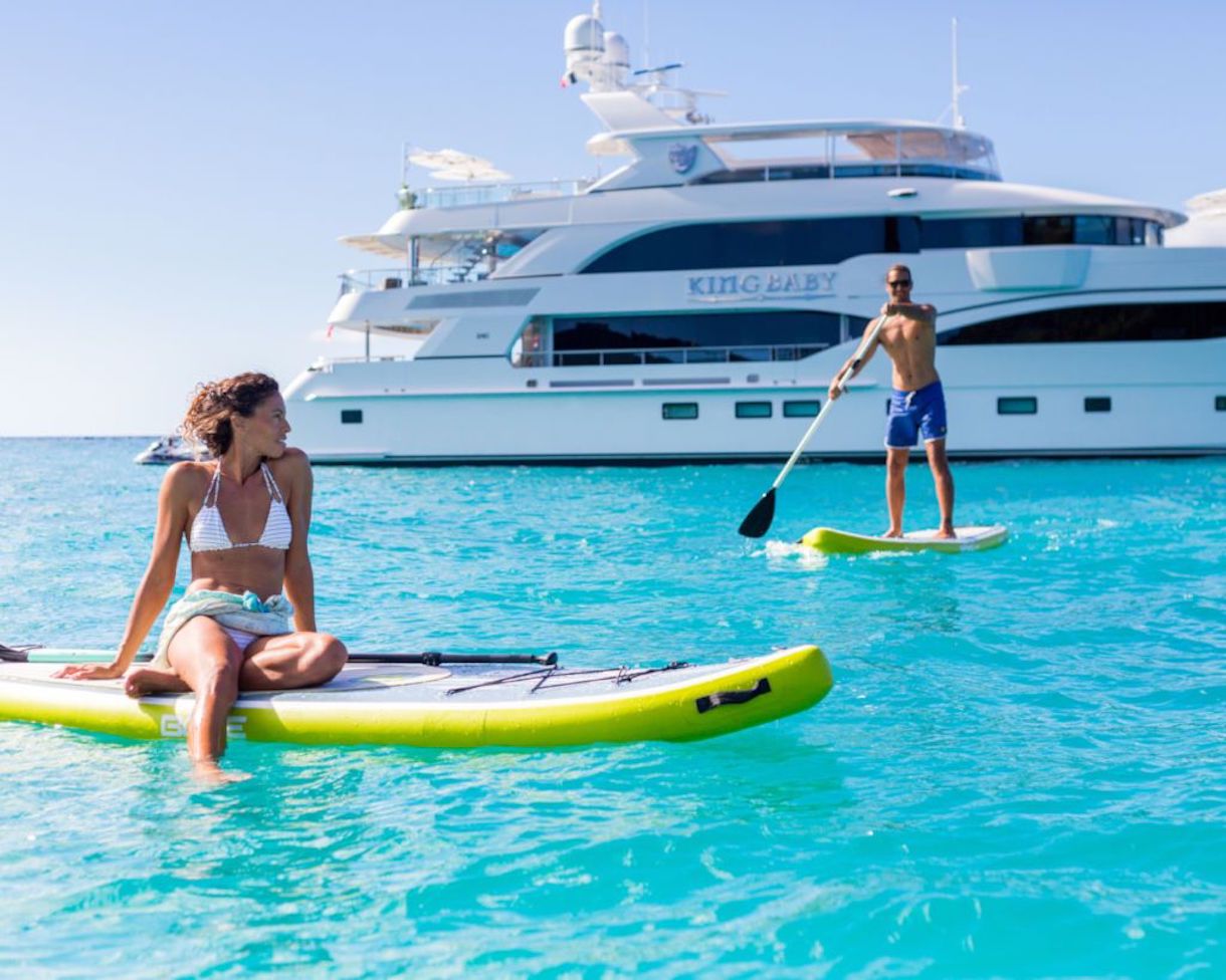 Paddle Board With Superyacht