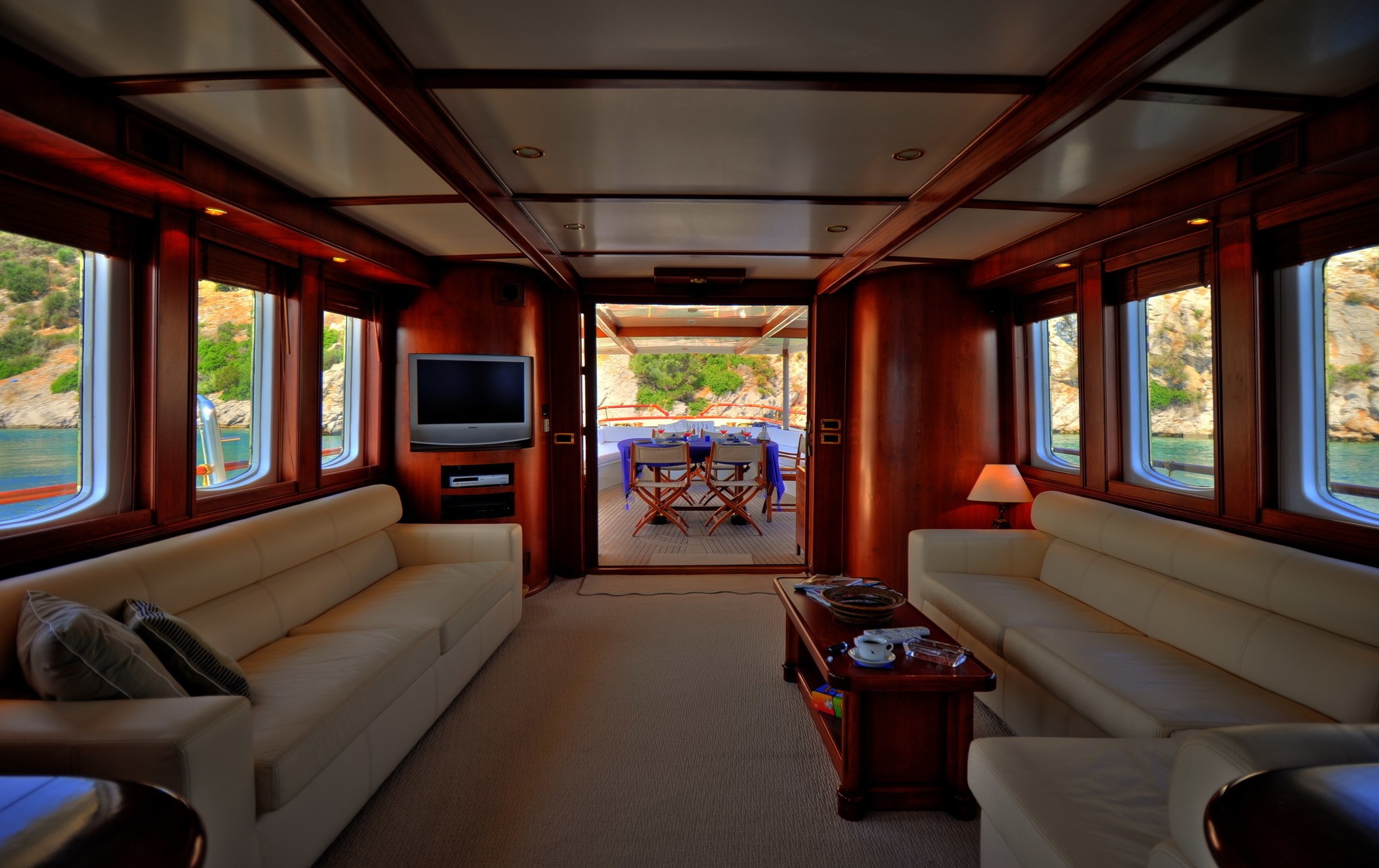 Saloon With External Eating/dining On Board Yacht EL BANDIDO