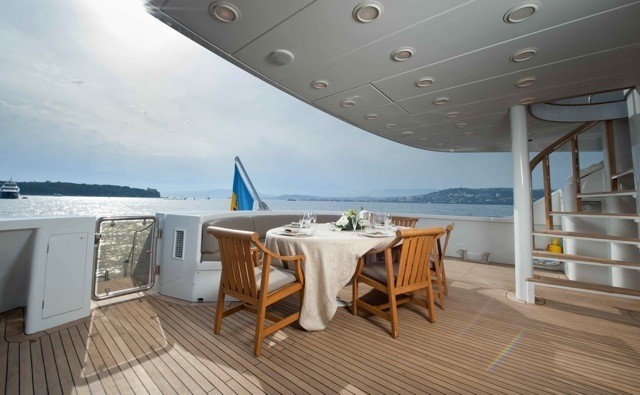 Eating/dining Deck On Board Yacht PALM B