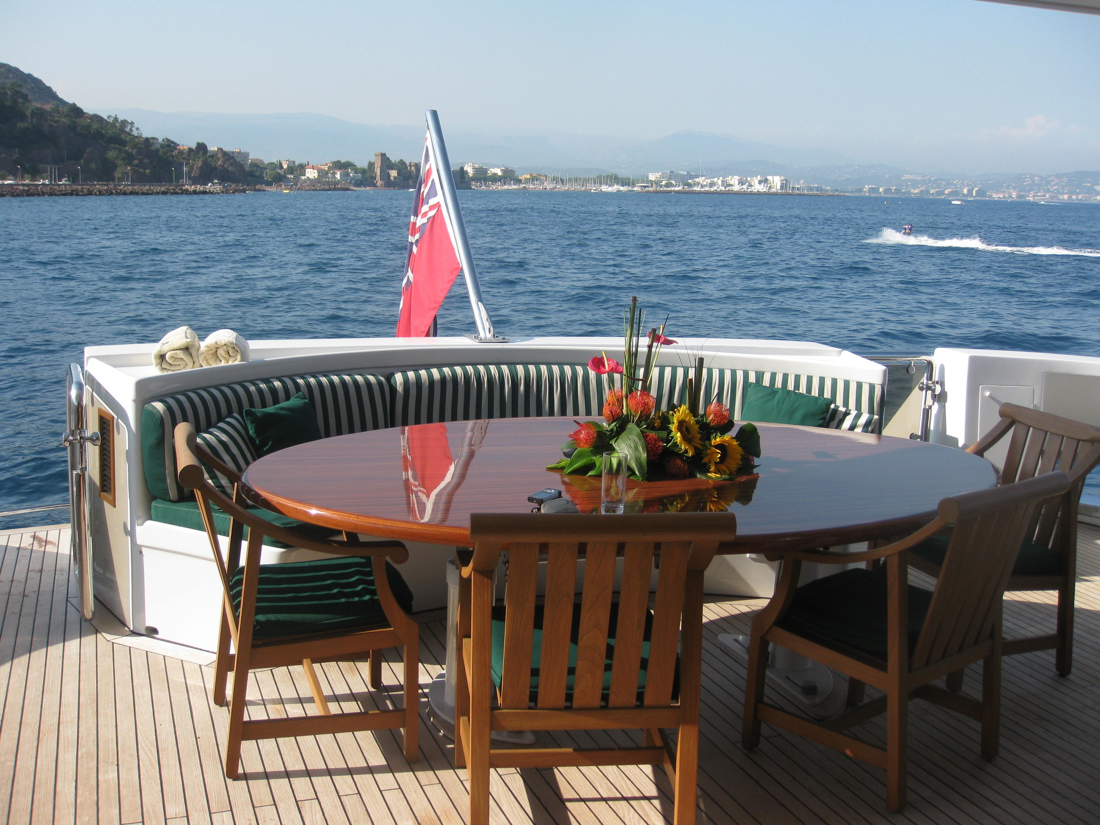 External Eating/dining Aboard Yacht PALM B