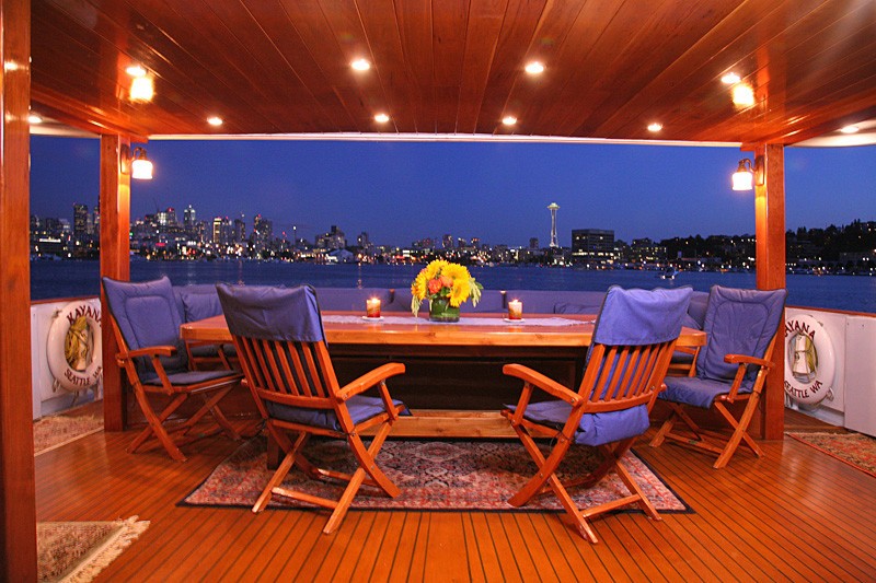 Aft Deck Eating/dining Aboard Yacht KAYANA