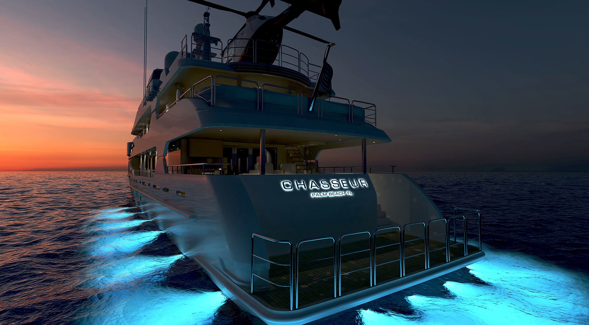 Artist Rendering On Yacht CHASSEUR