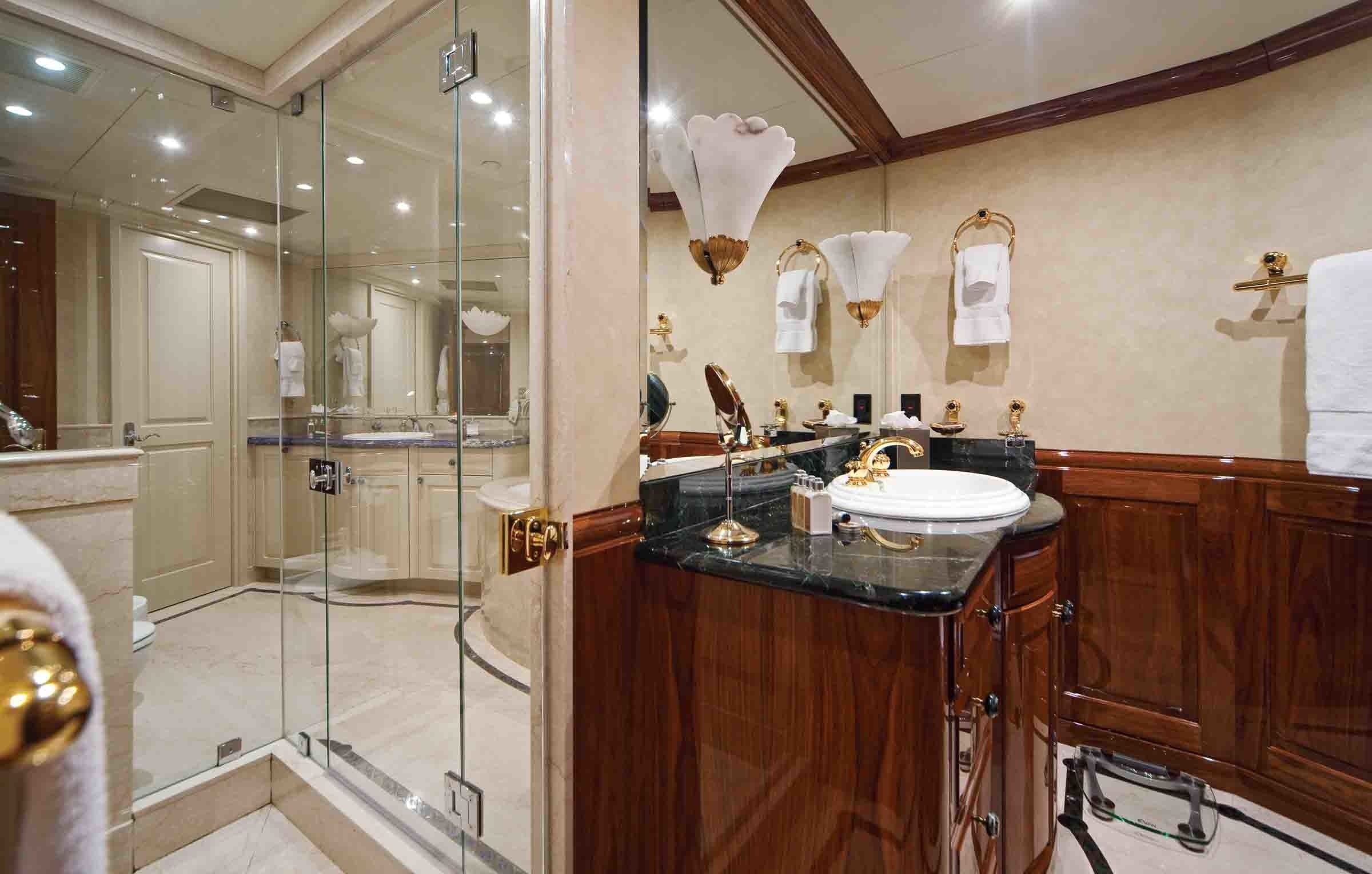 Main Master Bath On Board Yacht ONE MORE TOY