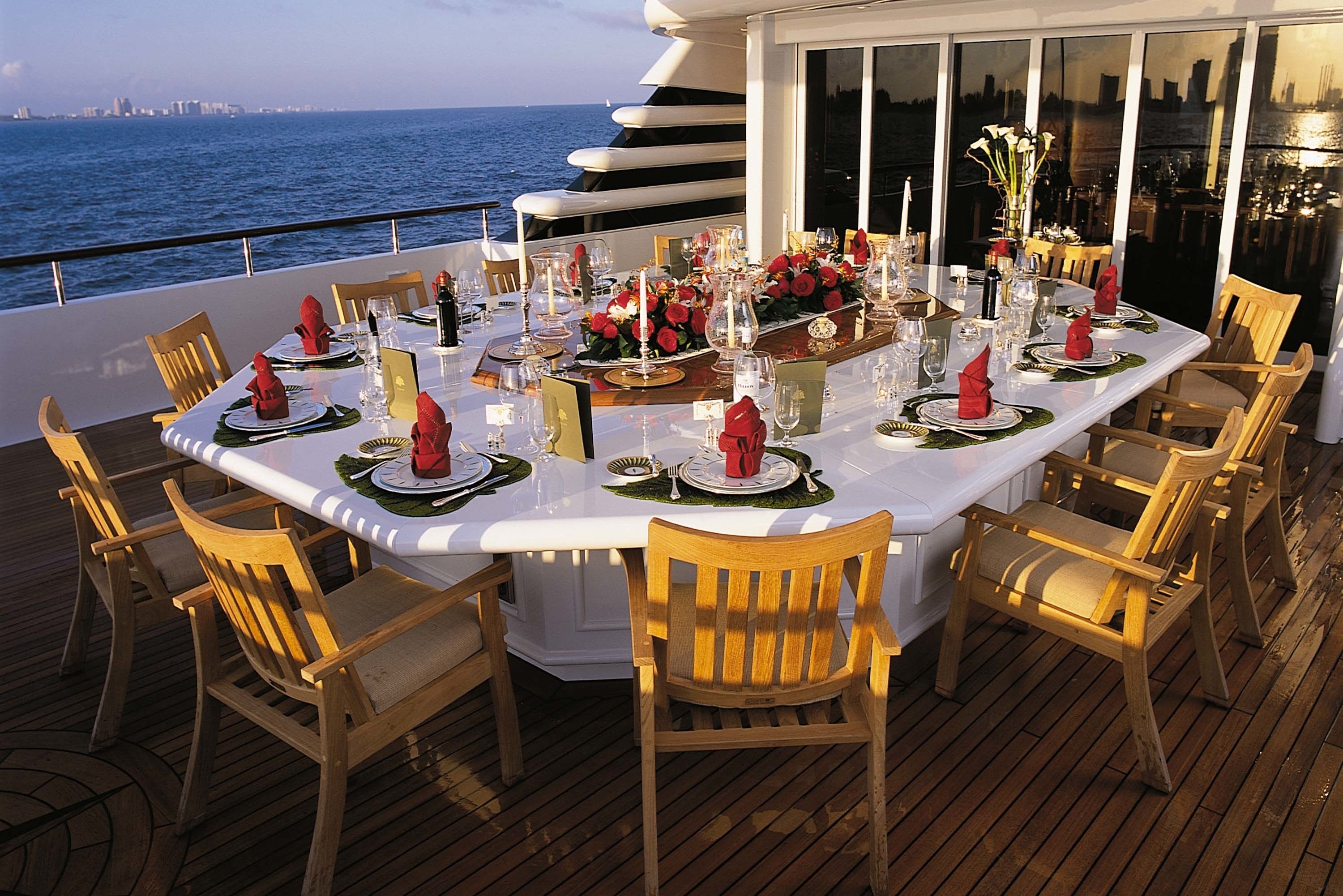 Aft Deck Eating/dining On Yacht PARAFFIN