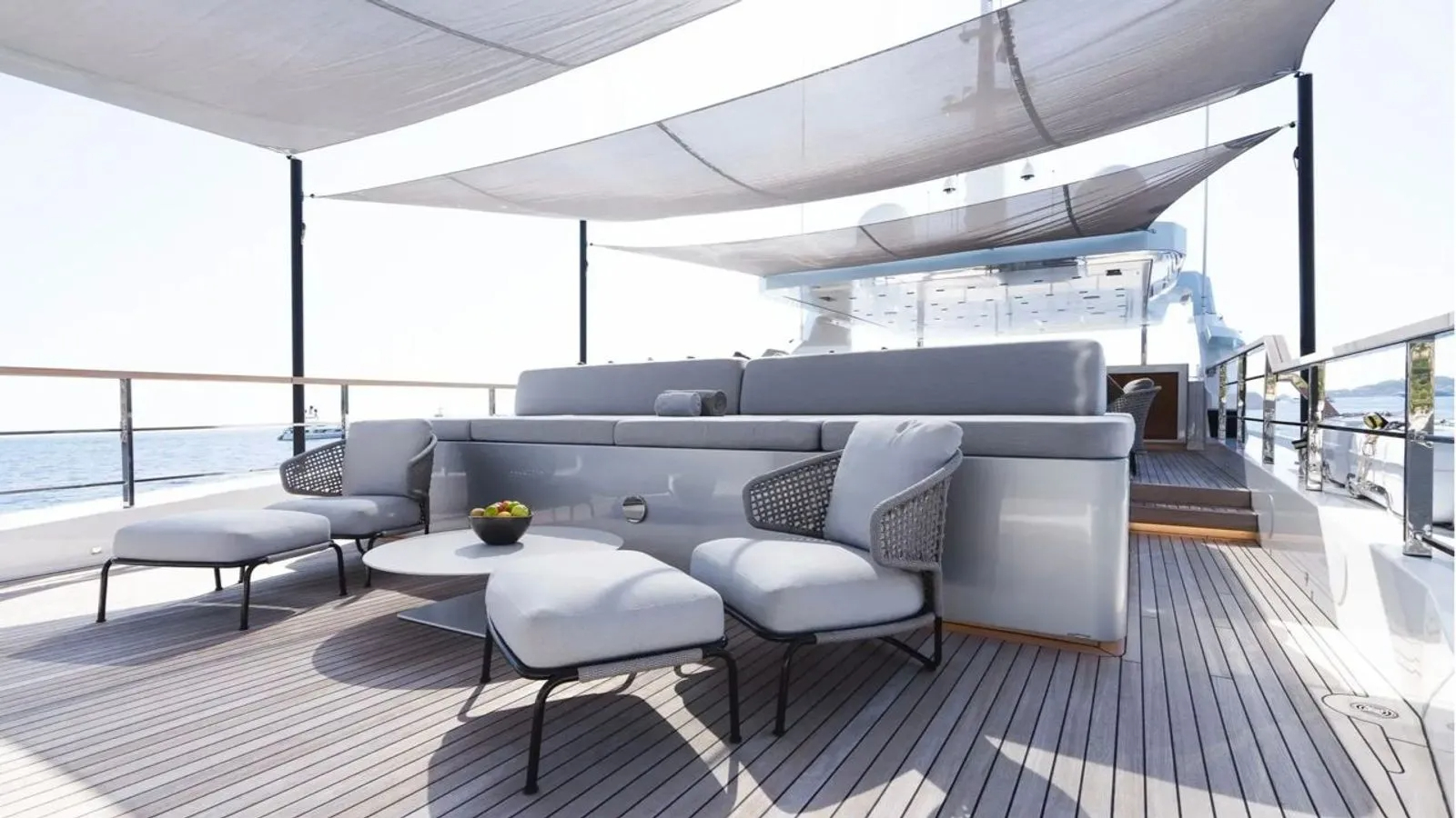 Sun deck lounge furnishings
