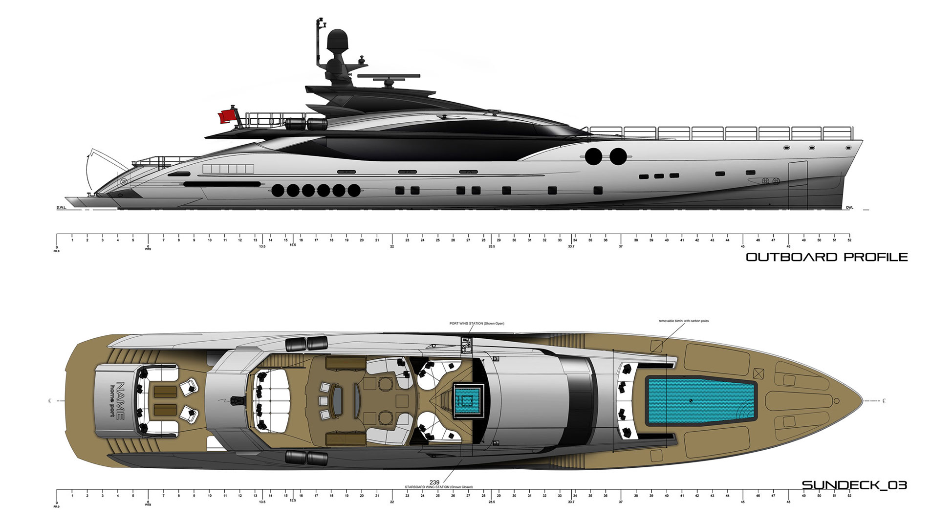 PJ 170 Yacht General Arrangement