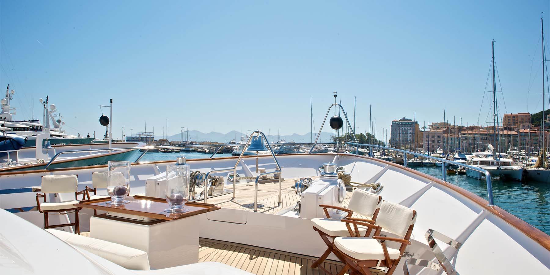 Yacht D'Angleterre II - Bow In The French Riviera