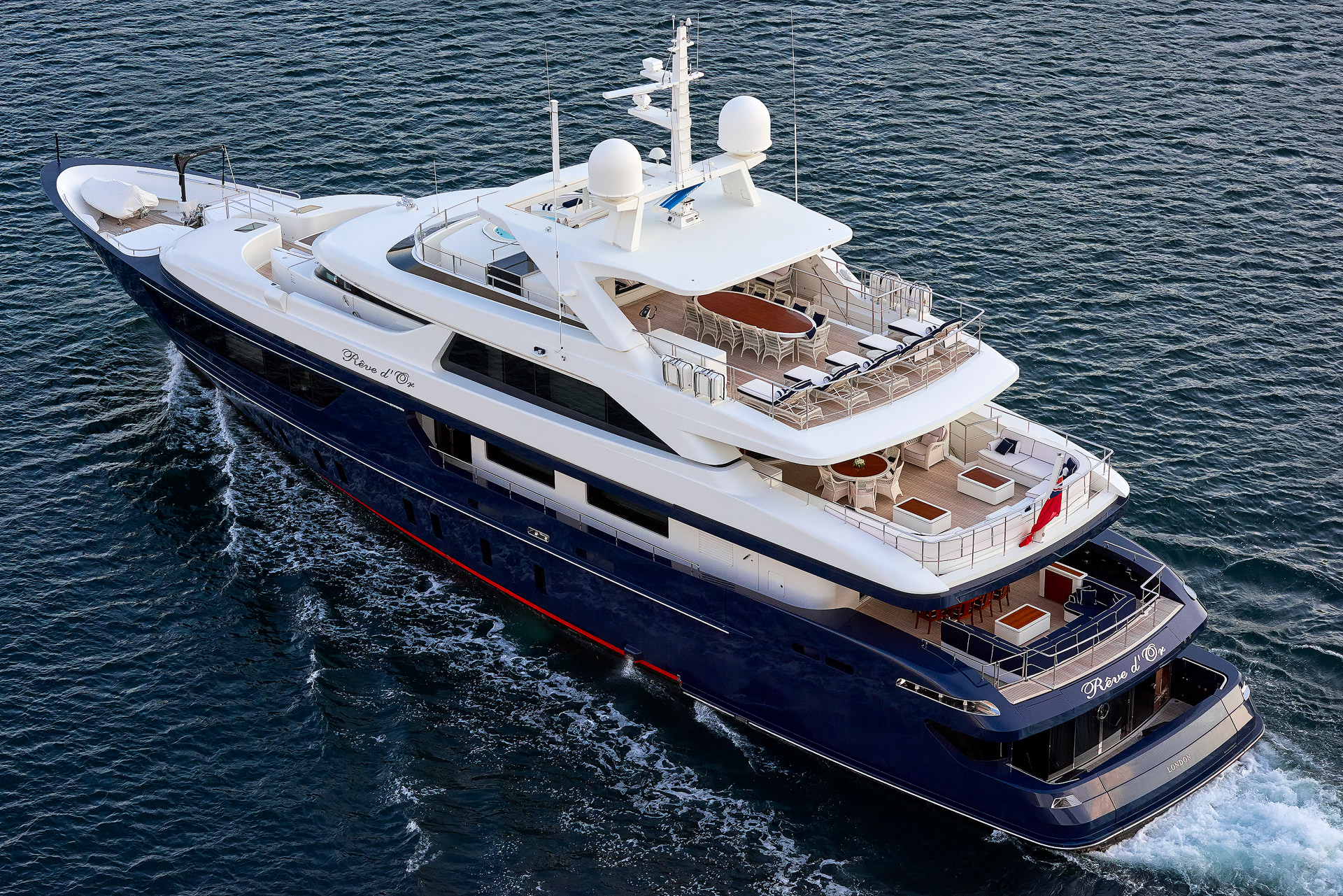 Yacht REVE D'OR By Sanlorenzo - Profile Of The Decks From Above  