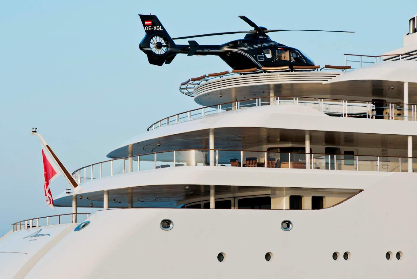 Aft Deck With Helicopter