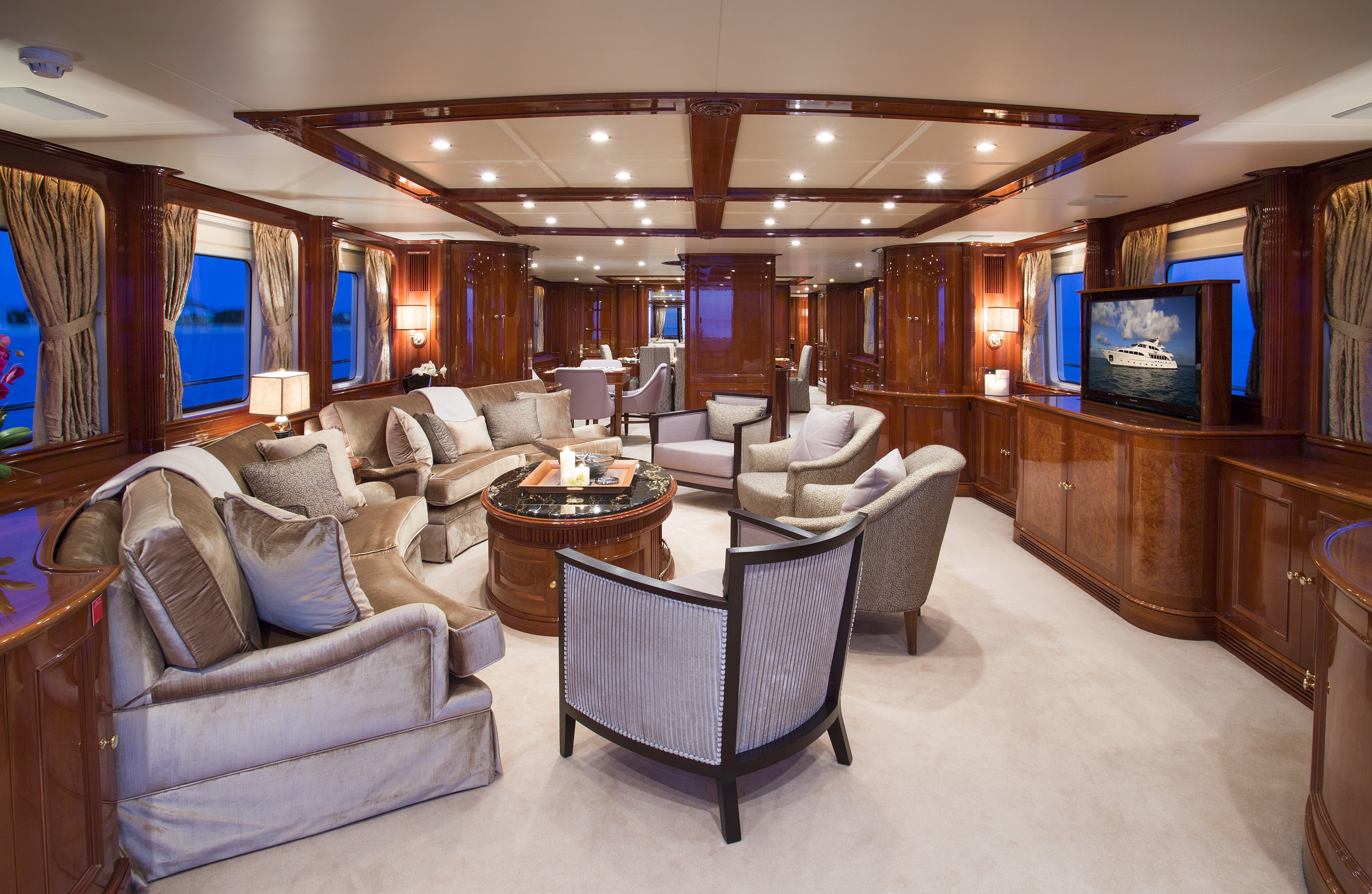 Inside Aboard Yacht CAMARINA ROYALE