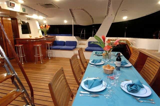 External Eating/dining Aboard Yacht DOUCE FRANCE