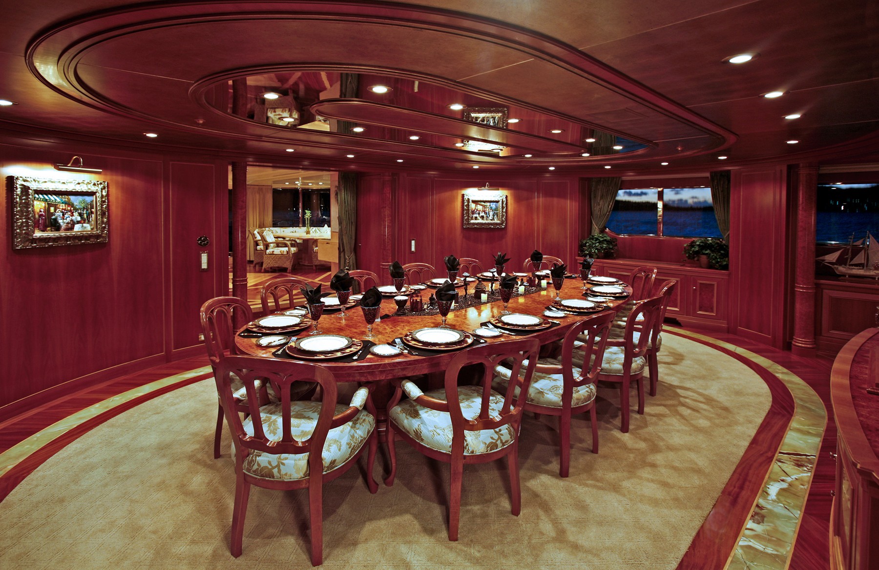 Eating/dining Area Aboard Yacht TE MANU