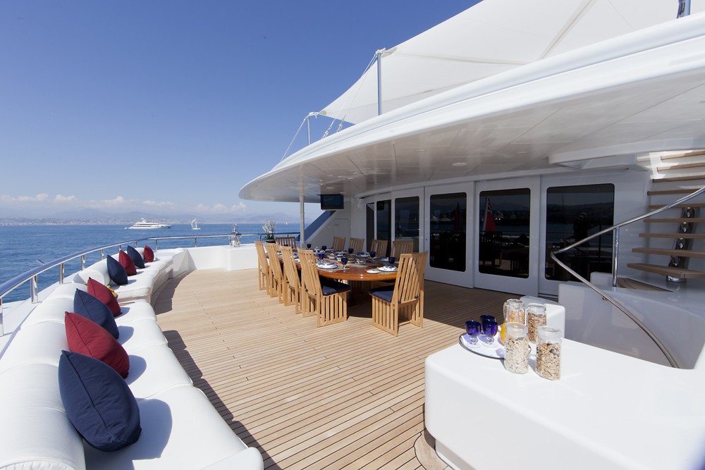 Top Deck Aft Aboard Yacht SARAH