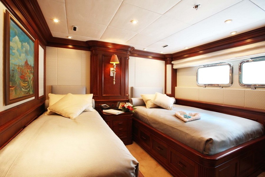Twin Bed Cabin On Board Yacht NOMAD