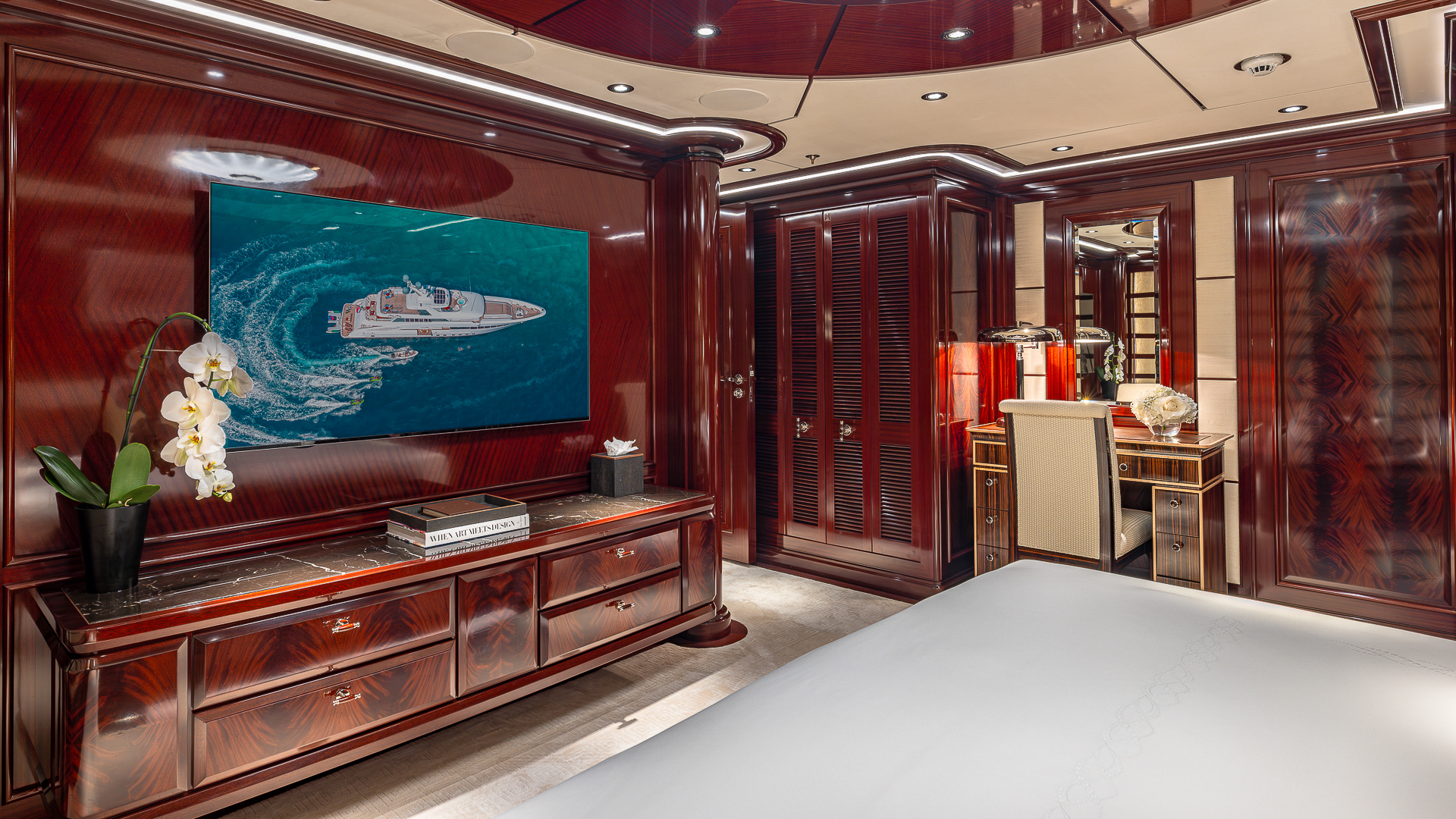 Rock It King VIP Guest Suite Starboard Aft Entertainment Credit Yachting Image