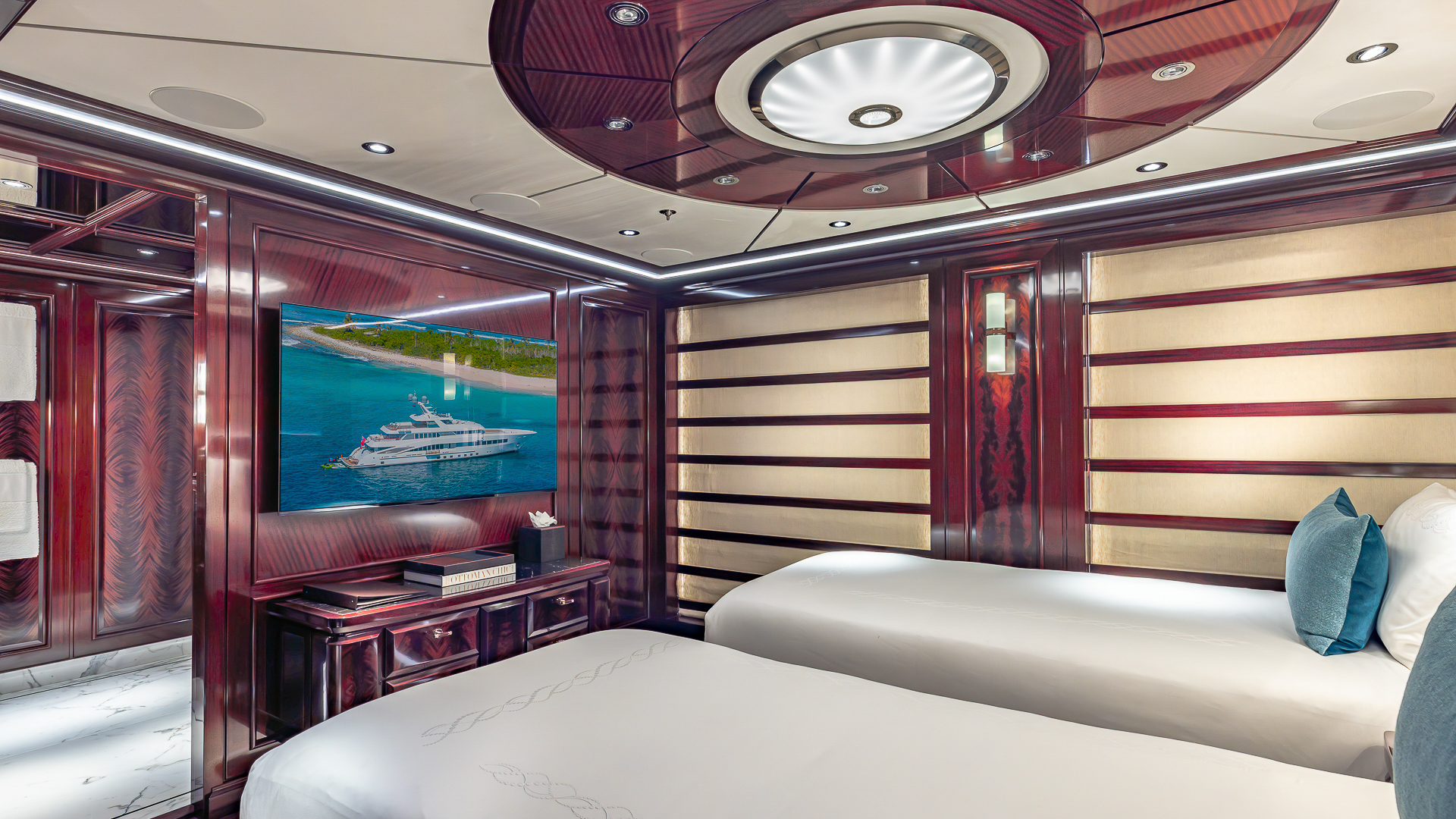 Rock It Twin Guest Cabin Television Credit Yachting Image