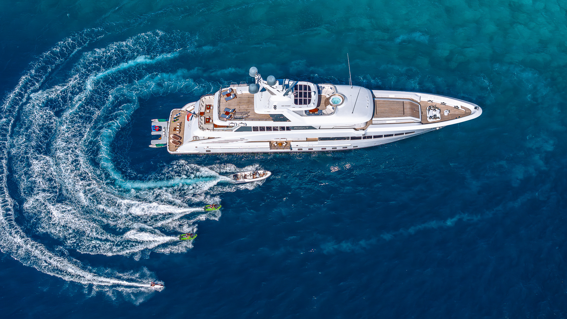 Rock It Aerial View With Toys Running - Credit Yachting Image