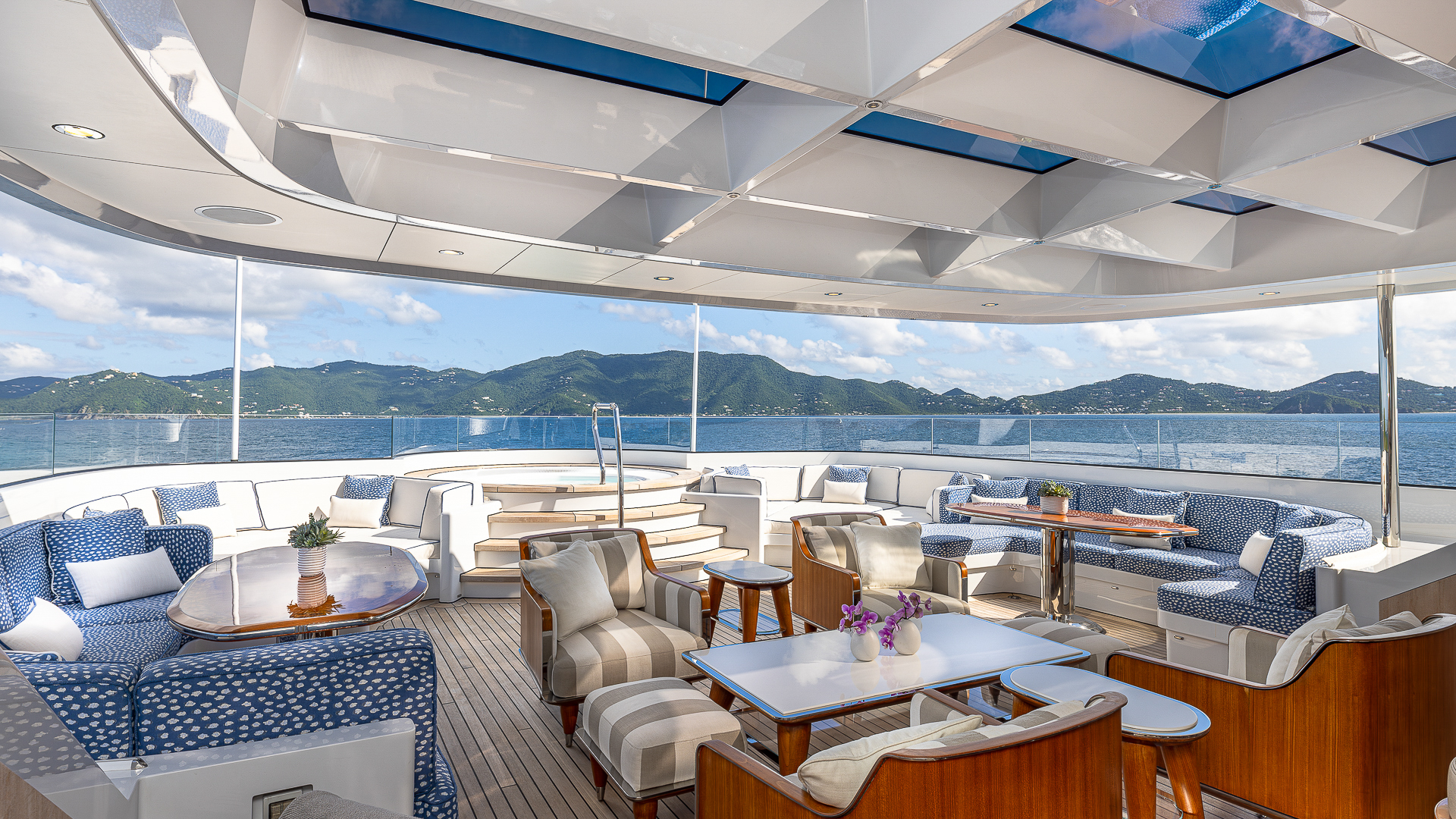 Rock It Sun Deck Seating And Jacuzzi Credit Yachting Image