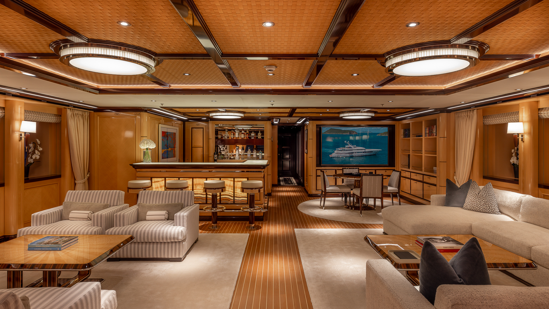 Rock It Upper Deck -  Bar And Seating Area Skylounge Looking Forward Credit Yachting Image