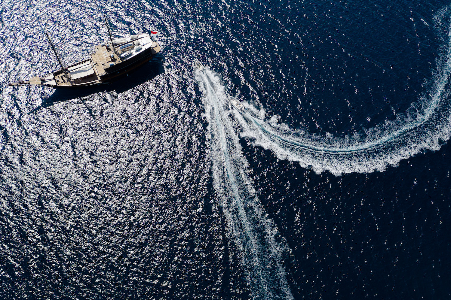 Aerial Of The Yacht
