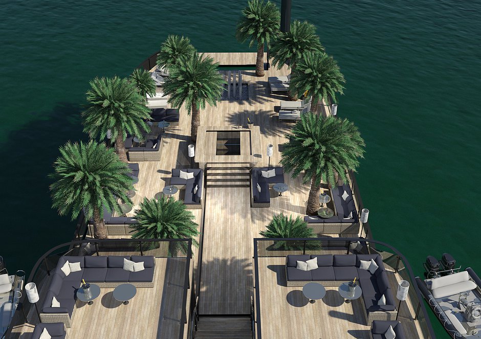 Deck With Palm Trees