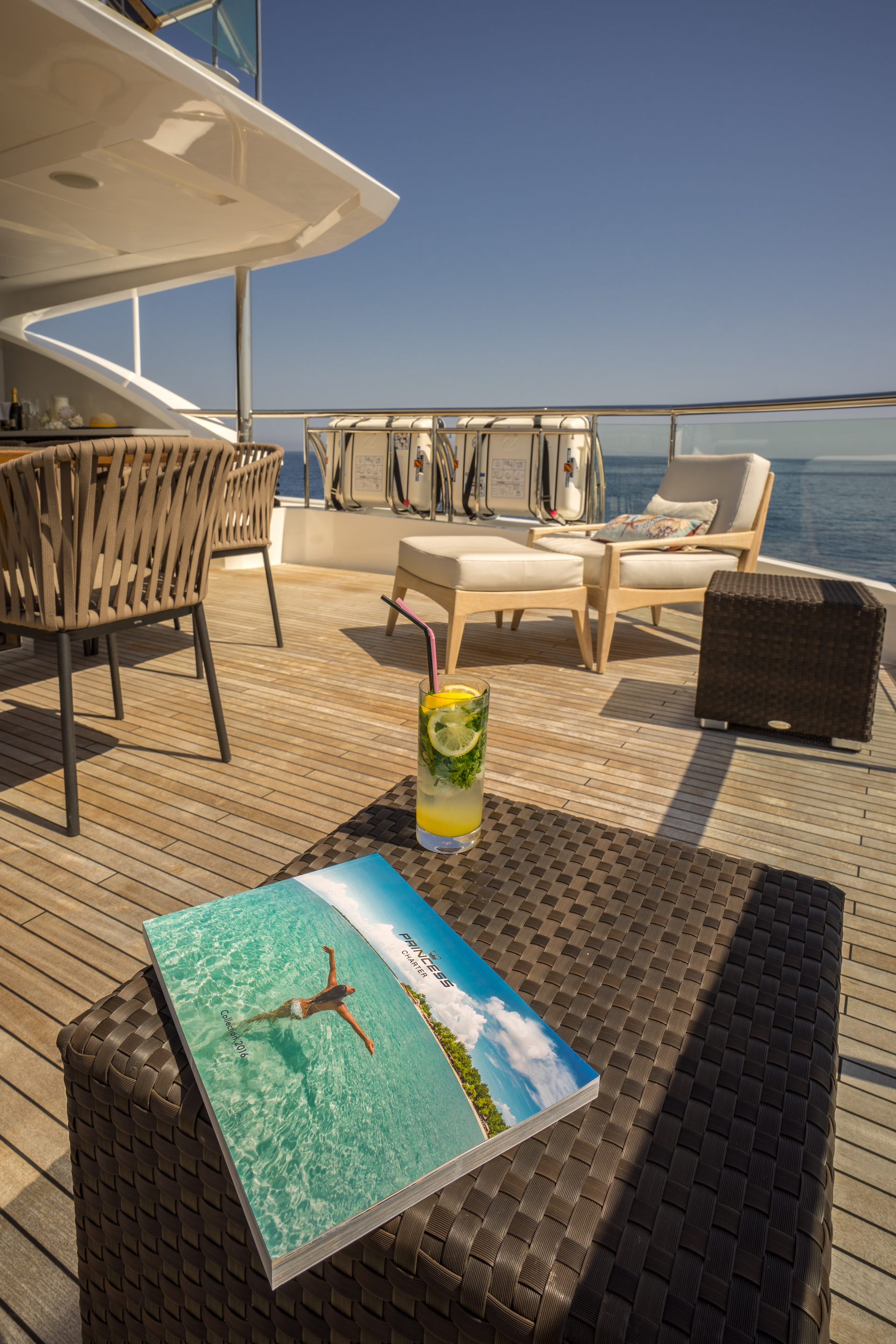 Seating And Tables On The Aft Deck
