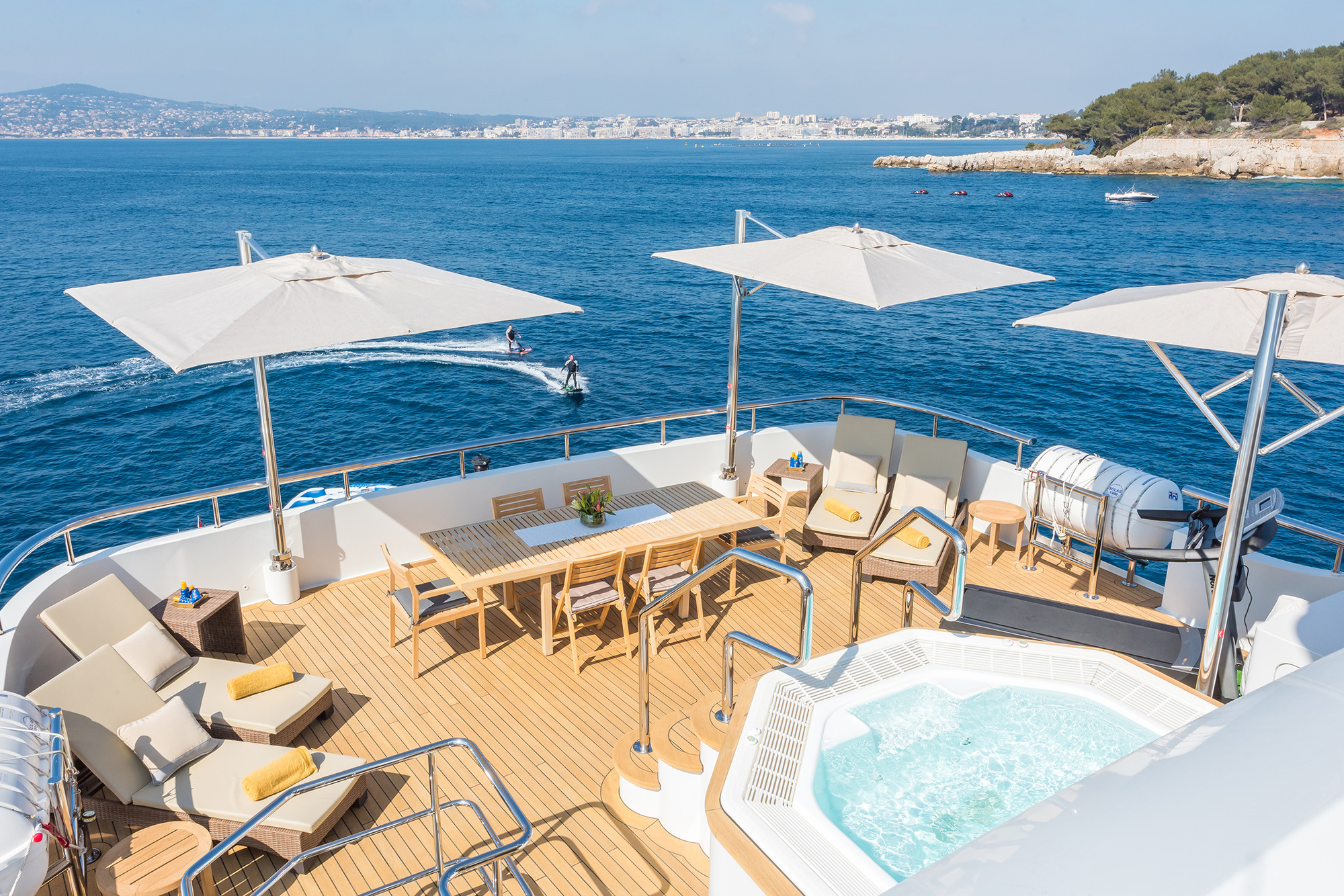 Sun Lungers With Jacuzzi Aft Deck