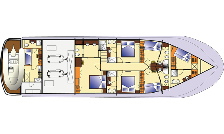 ARIA superyacht - lower deck