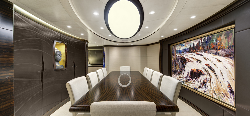 AY46 luxury yacht MONDANGO 3 - Dining Room Image by Chris Lewis