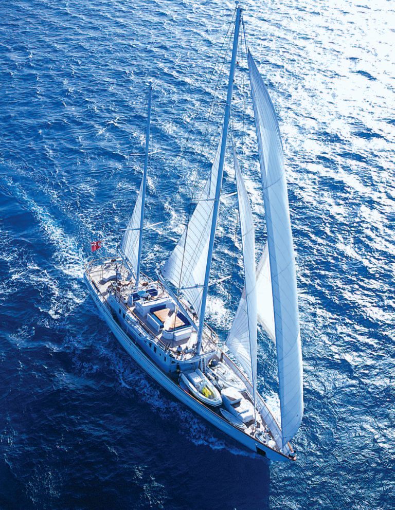 Aerial View of Dione Star Yacht Photo Courtesy of Dione Star