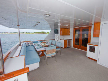 Aft Deck on board the luxury yacht Sea Bear