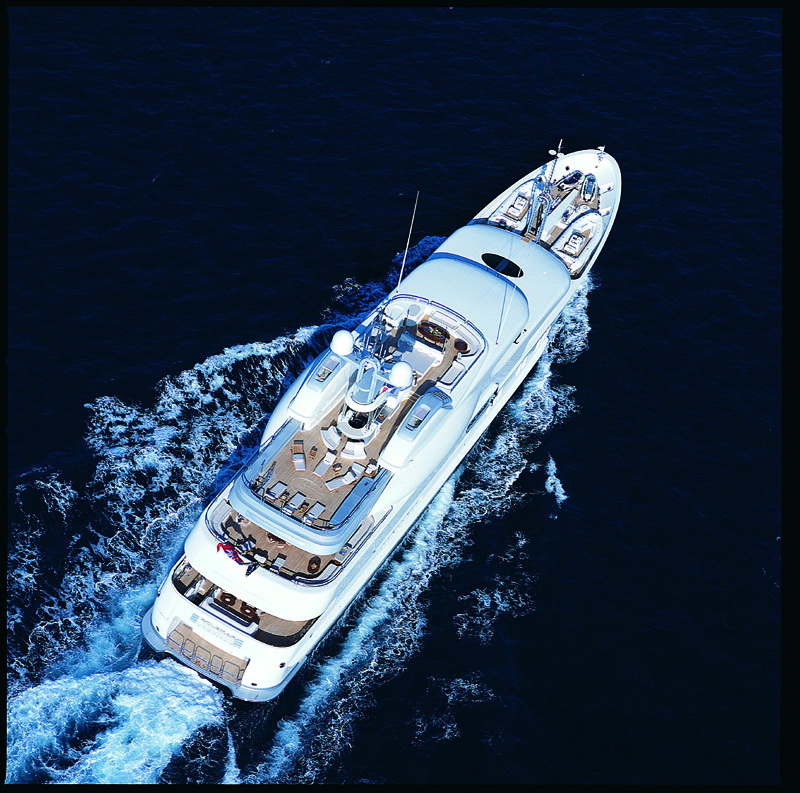 Amels yacht CALYPSO - Aerial viw