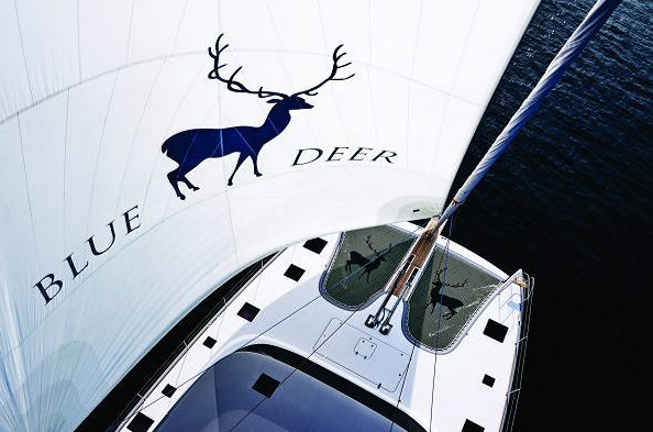 BLUE DEER Yacht from above