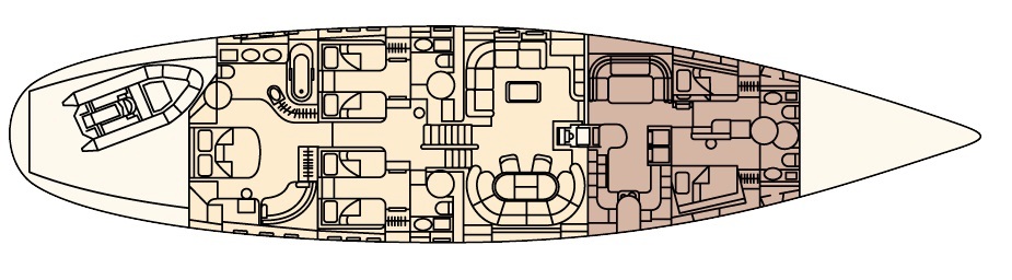 CELANDINE -  Lower Deck Layout