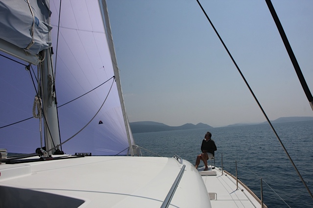 Catamaran OKEANOS -  Forward View