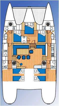 Catamaran SAGAPONACK -  Layout