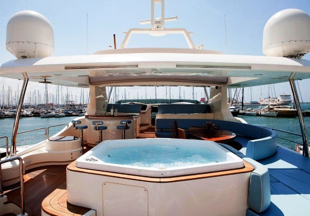 Charter yacht ITACA CLUB -  Spa Pool on Sun deck