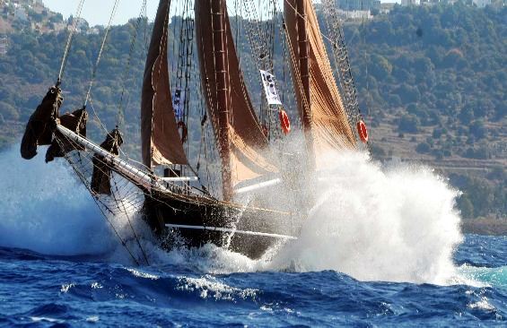 Classic Tall Ship RHEA -  Racing in the Bodrum Cup