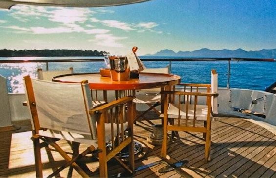 Classic Yacht LAIKA -  Aft Deck Al Fresco Dining
