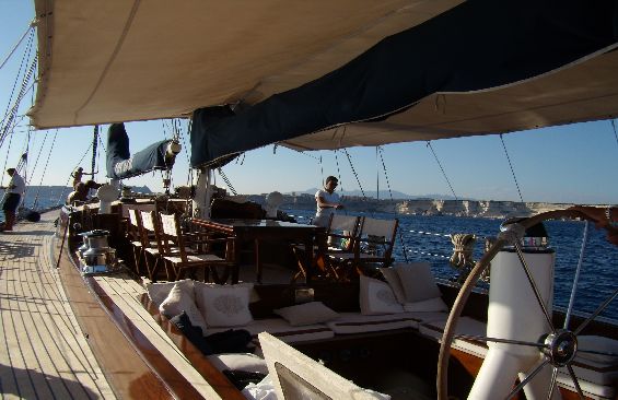 Classic Yacht Lady Sail -  Cockpit