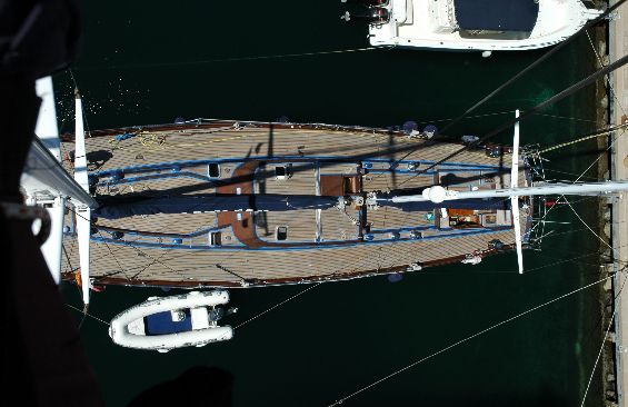 Classic Yacht Lady Sail -  Deck from above