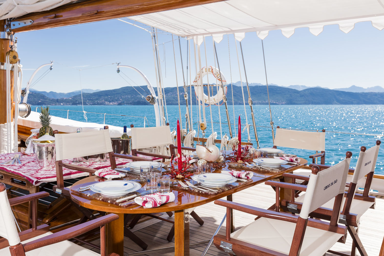 Classic sail yacht CROCE DEL SUD - Al Fresco Dining