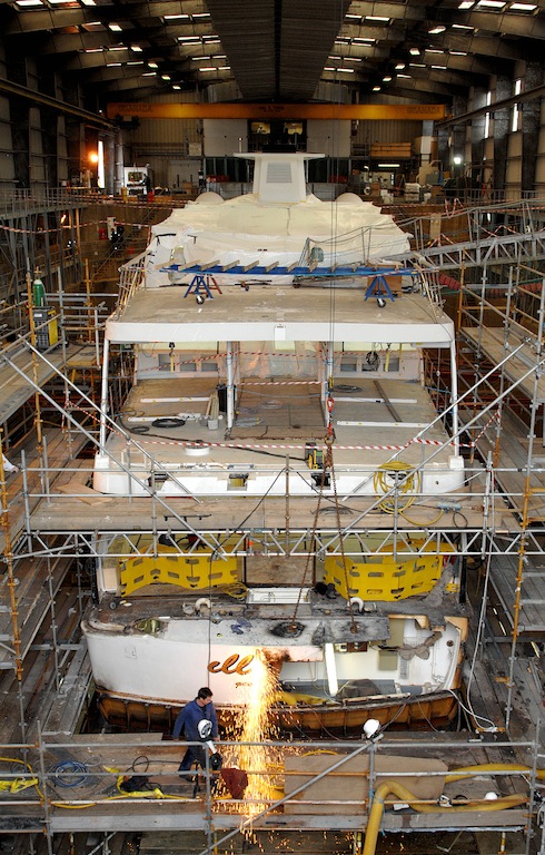Extensive works done at the Pendennis shipyard on the super yacht Illusion