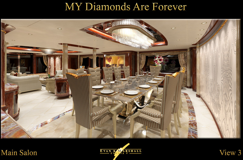 FB253 Diamonds Are Forever Superyacht Main salon