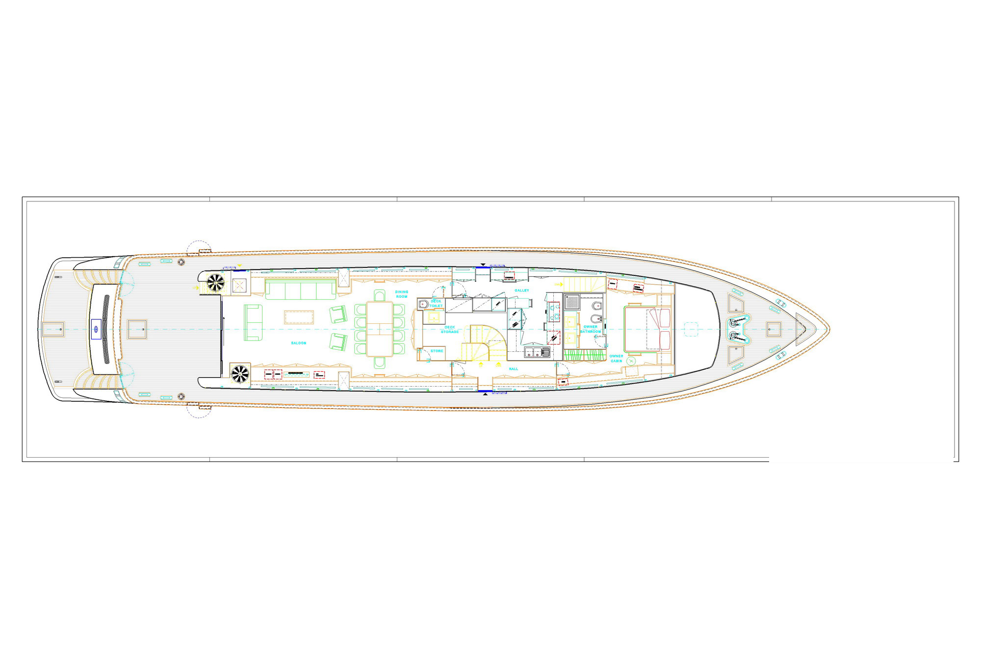 Falcon 115 Yacht Helios - Upper Deck