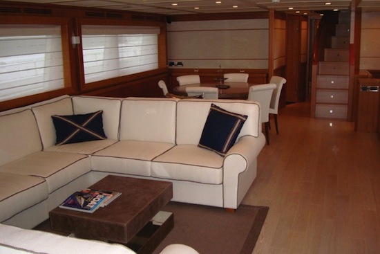 Ferretti Custom Line Yacht Deva - Salon and Dining area