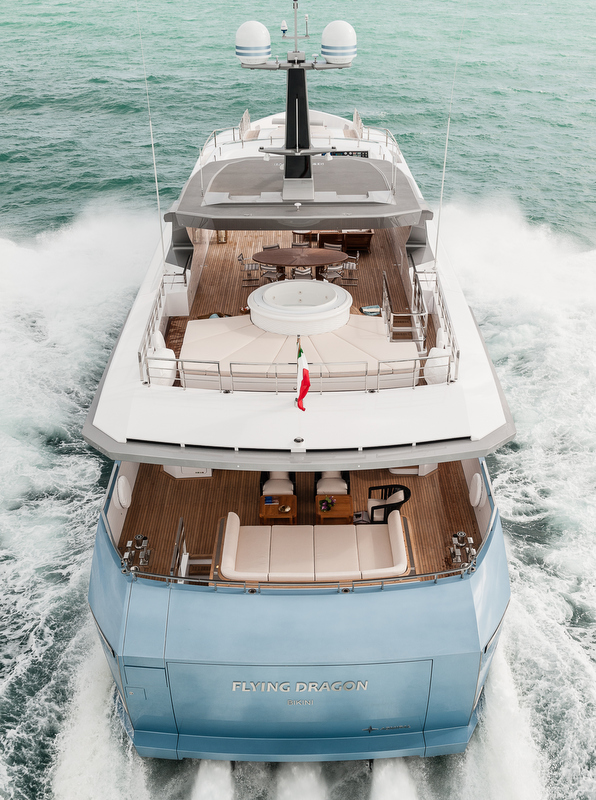 Flying Dragon superyacht - aft view - Image credit to AB Photodesign