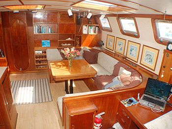Freedom - Saloon from Companionway