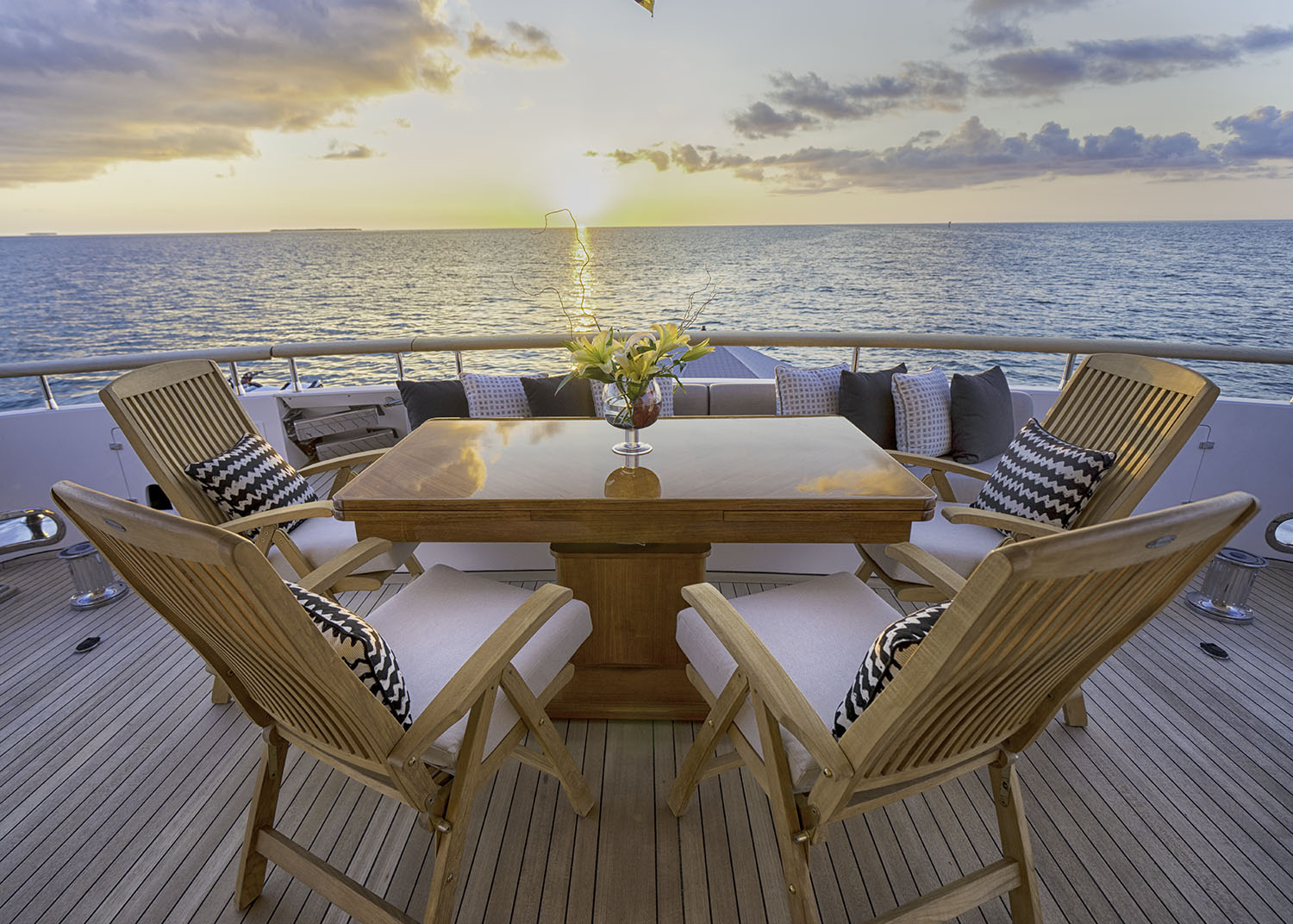 Aft deck table