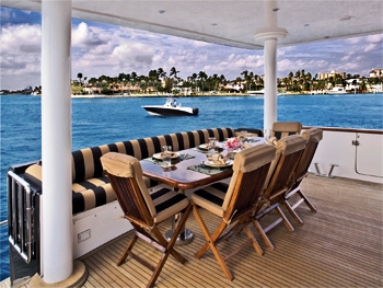 Golden Times -  Aft Deck with Boston Whaler